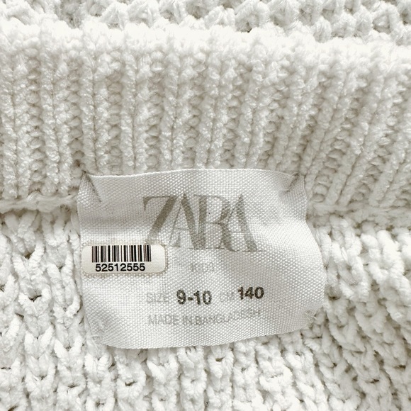 Zara | Girl’s White Pom Pom Sweater (9-10 yrs) - Picture 4 of 4